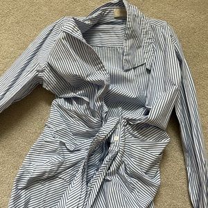 Choosy Pinstripe Cotton Crosby St Shirt Dress EUC
